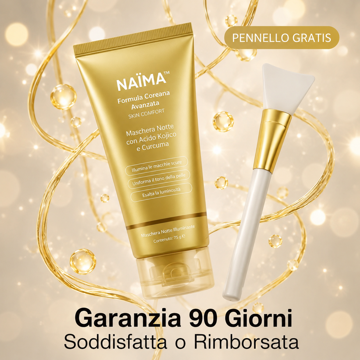 Naima™ Maschera Koreana Collagene e Curcuma
