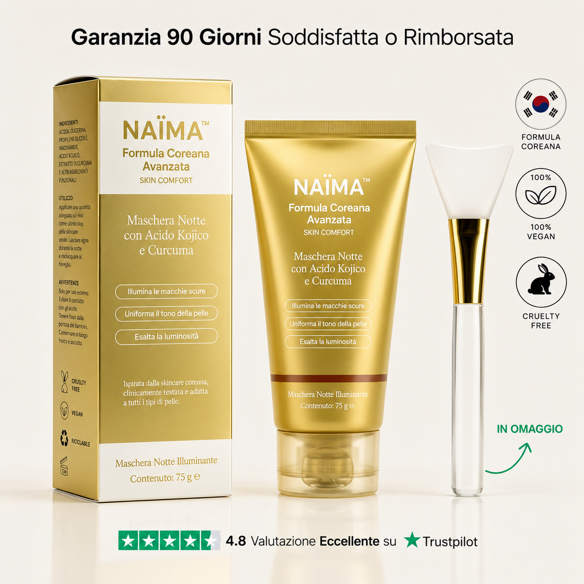 Maschera Koreana Collagene e Curcuma