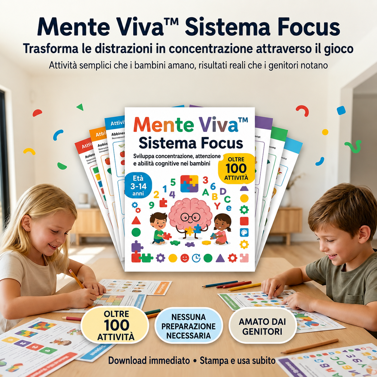 MenteViva™ +100 Attività per i tuoi figli